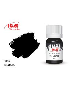 Акрилова фарба ICM: Black (12ml)