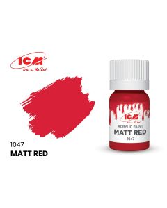 Акрилова фарба ICM: Matt Red (12ml)