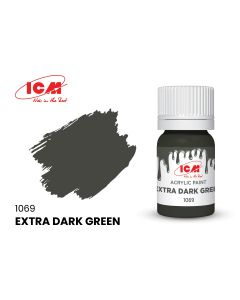 Акрилова фарба ICM: Extra Dark Green (12ml)