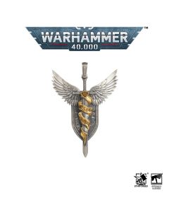 Срібна підвіска з позолотою Starforged; Warhammer 40000 Dark Angels Pendant