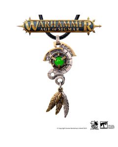Мідна підвіска зі шкіряним ланцюжком Starforged Warhammer Age of Sigmar Seraphon Astrolith 
