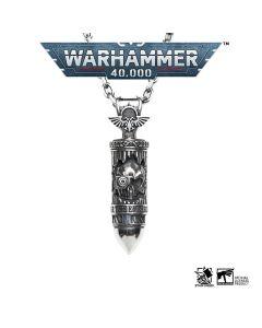Срібна підвіска зі сталевим ланцюжком Starforged Warhammer 40000 Angel of Death Truesilver Bolt Necklace