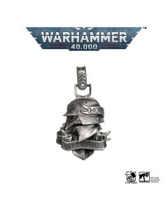 Срібна підвіска зі срібним ланцюжком Warhammer 40K Astra Militarum Death Korps of Krieg Memento Mori by Starforged