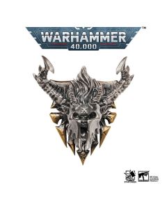 Срібна підвіска з ланцюжкомі із нержавіючої сталі Starforged Ka'Bandha Khorne Chaos Demon
