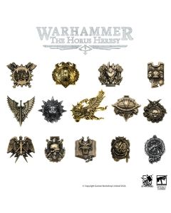 Набір пінів Starforged Warhammer Horus Heresy Burning Galaxy Legion Insignia Brooch 30K Set