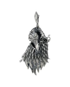 Срібна підвіска зі сталевим ланцюжком Starforged: Warhammer 40000 Plumes of Change Pendant Tzeentch Chaos God Necklace