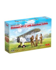 Збірна модель літака ICM: Stearman PT-17з американськими кадетами