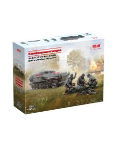 Збірна модель бронетехніки ICM: Krankenpanzerwagen з медичним персоналом