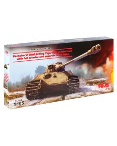 Збірна модель танка ICM: Pz.Kpfw.VI Ausf.B King Tiger (пізнього виробництва) з повним інтер’єром