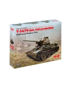 Збірна модель танка ICM: Т-34/76 (кінець 1943 року випуску)