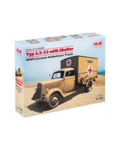 Збірна модель вантажівки ICM: Opel Typ 2,5-32 з укриттям