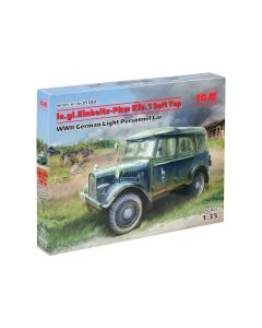 Збірна модель автомобіля ICM: le.gl.Einheitz-Pkw Kfz.1 з розкритим тентом