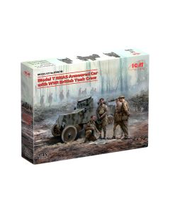 Збірна модель бронетехніки ICM: Модель T RNAS з екіпажем британського танку Першої світової війни