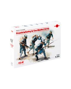 Збірні моделі фігурок ICM: Французька піхота в протигазах (1916)