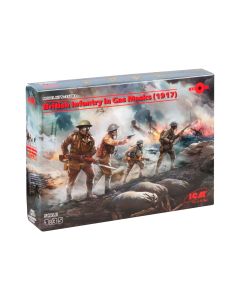 Збірні моделі фігурок ICM: Британська піхота в протигазах (1917)