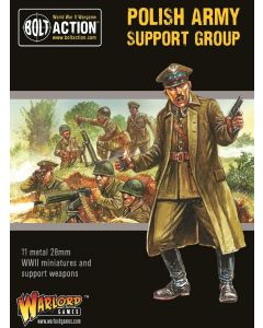 Набір мініатюр Warlord Games Bolt Action: Polish Army Support Group (HQ, Mortar & MMG)