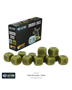 Гральні куби Warlord Games: Orders Dice Pack - Green