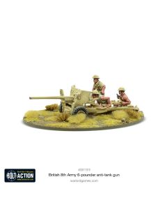 Мініатюра Warlord Games Bolt Action: 8th Army 6 pounder ATG