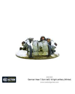 Мініатюра Warlord Games Bolt Action: German Heer 7.5cm LeIG 18 Light Artillery (Winter)