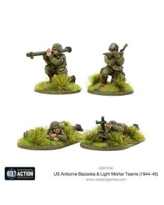 Набір мініатюр Warlord Games Bolt Action: US Airborne Bazooka & light mortar teams (1944-45)