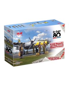 Збірна модель літака ICM: B-26B Marauder з пілотами та наземним персоналом ВПС США