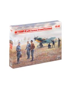 Збірна модель літака ICM: Bf 109F-4 з німецьким наземним персоналом