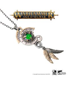 Мідна підвіска з ланцюжком з нержавіючої сталі Starforged Warhammer Age of Sigmar Seraphon Astrolith 