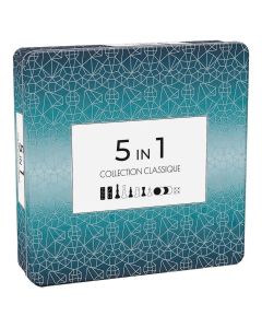 Настільна гра 5 в 1: шахи, нарди, доміно