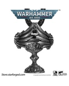 Срібна підвіска зі шкіряним ланцюжком Starforged Warhammer 40K Blood Angel Red Grail Sanguinius