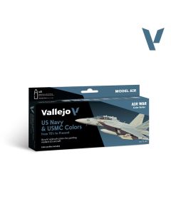 Набір акрилових фарб Vallejo: Model Air: US Navy & USMC colors from 70’s to present