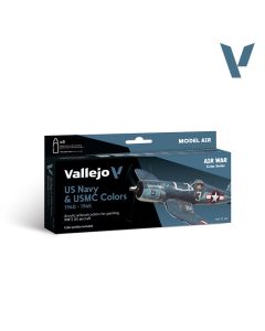 Набір акрилових фарб Vallejo: Model Air: US Navy & USMC colors 1940-1945