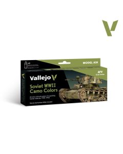 Набір акрилових фарб Vallejo: Model Air: soviet WWII Camo Colors