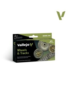 Набір акрилових фарб Vallejo: Model Air: Wheels & Tracks