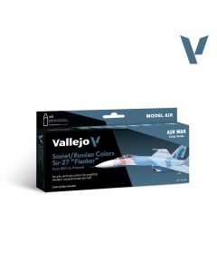 Набір акрилових фарб Vallejo: Model Air: soviet/russian colors Su-27 “Flanker” from 80’s to present