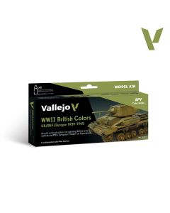 Набір акрилових фарб Vallejo: Model Air: WWII British Colors UK/BEF/Europe 1939-1945