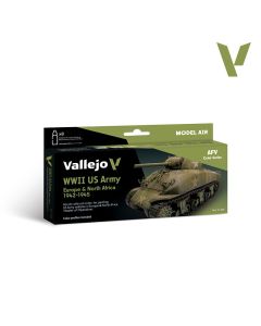 Набір акрилових фарб Vallejo: Model Air: WWII US Army Europe & North Africa 1942-1945