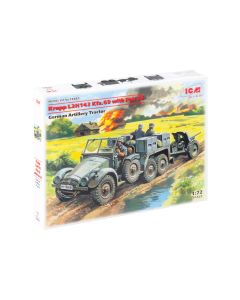 Збірна модель артилерійський тягач ICM: Krupp L2H143 Kfz.69 з Pak 36 