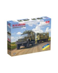 Збірна модель вантажівки ICM: ЗіЛ-131 (військова вантажівка ЗСУ з причепом)