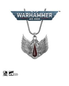 Підвіска та ланцюжок зі срібла Starforged: Warhammer 40K Blood Angels Wings Sanguine Pendant