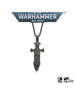 Срібна підвіска зі сталевим ланцюжком Starforged: Warhammer 40000 Blade of Roboute Guilliman Gladius