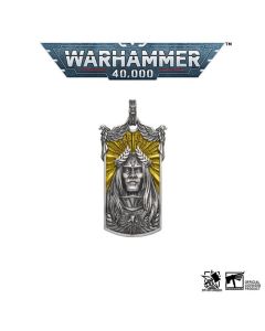 Срібна підвіска з позолотою та срібним ланцюжком Starforged: Warhammer 40000 Emperor of Mankind Necklace