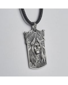 Срібна підвіска зі шкіряним ланцюжком Starforged: Warhammer 40000 Emperor of Mankind Necklace