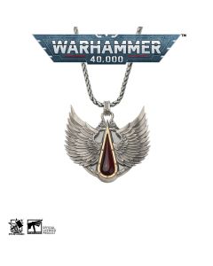 Срібна підвіска з позолотою та срібним ланцюжком Starforged: Warhammer 40K Blood Angels Wings Sanguine Pendant