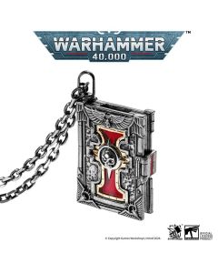 Срібна підвіска з червоною печаткою зі срібла та золота Starforged: Warhammer 40000 Book of the Holy Ordos