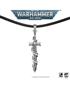 Срібна підвіска з ланцюжком із нержавіючої сталі Starforged Warhammer 40K Sword Of The High Marshal Necklace Pendant