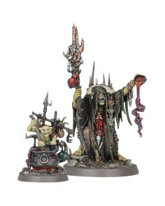 Набір мініатюр Age of Sigmar Orruk Warclans: Swampcalla Shaman with Pot-grot (GW Exclusive)