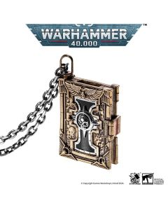 Мідна підвіска з чорною печаткою зі срібла Starforged: Warhammer 40000 Book of the Holy Ordos