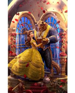 Колекційна статуетка Iron Studios: Statue Beauty and the Beast Deluxe - Disney 100Th - Beauty and the Beast - Art Scale 1/10