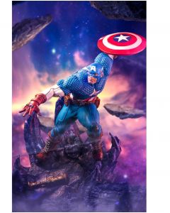Колекційна статуетка Iron Studios: Statue Captain America Deluxe - Infinity Gauntlet Diorama - Art Scale 1/10