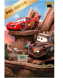 Колекційна статуетка Iron Studios: Statue Lightning Mcqueen & Tow Mater - Cars - Deluxe Art Scale 1/10